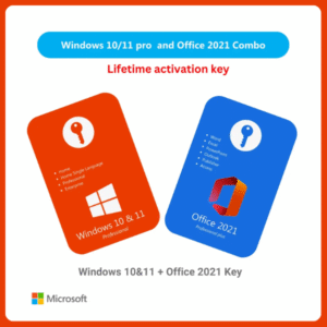 Windows 10/11 pro and Microsoft Office 2021 Pro plus Lifetime combo